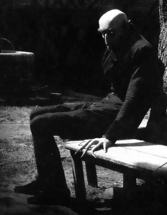 Max Schreck Relaxing Behind The Scenes Of Nosferatu, 1922