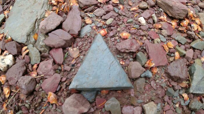 This Triangle Shaped Rock I Found