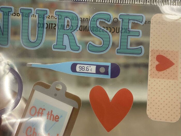 This Nurse Themed Sticker Pack With A Temp Of 98.6 C(209 F)