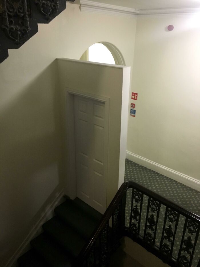 This Weird Door At The Top Of The Stairs In A Weird Hotel