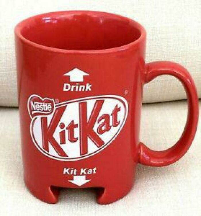 I’ve Never Understood This Mug - Keeping A Chocolate Bar Underneath A Hot Beverage?