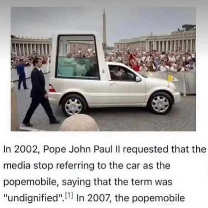 You Will Never Stop The Popemobile