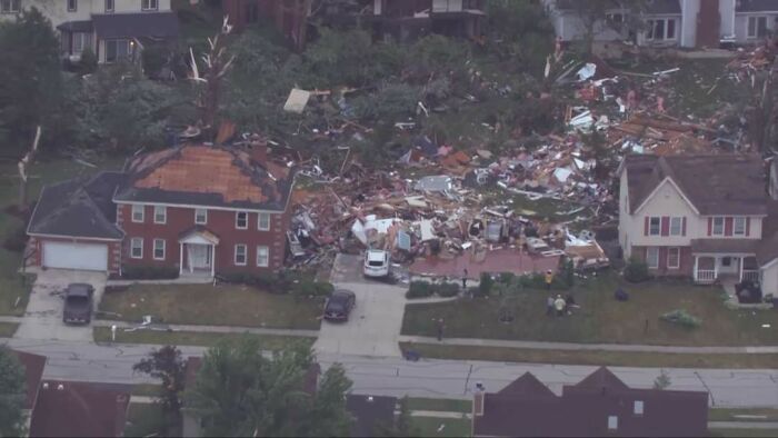 This House In The Chicago Suburbs After A Tornado 6/20/2021