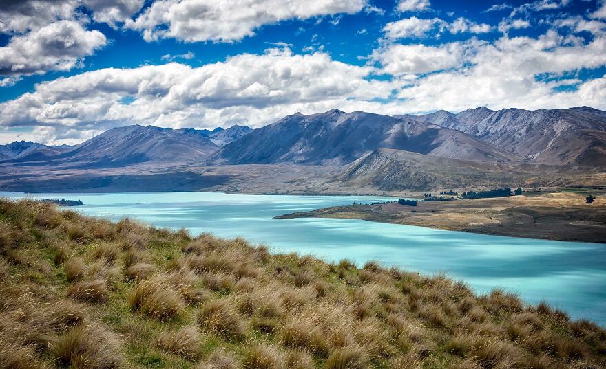 Brilliant Scenery On A Day Hike Along The Shores Of Lake Tekapo, New Zealand