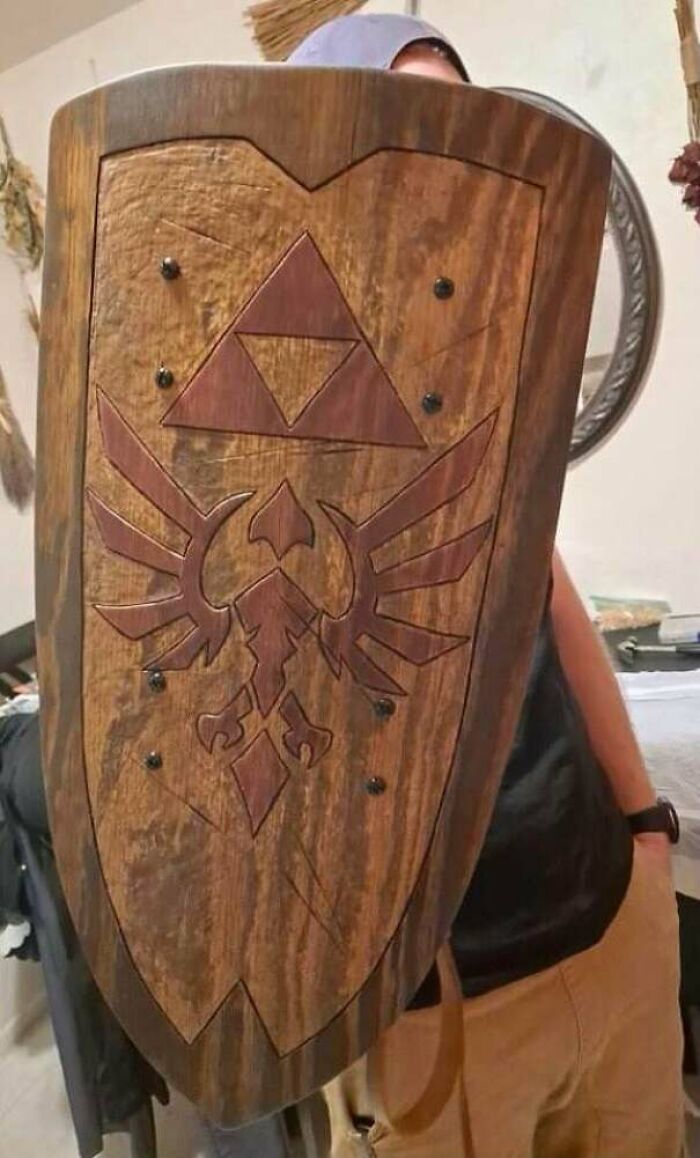 I Built This Shield From Ply Wood, Inspired From The Legend Of Zelda. I Tried To Go For Realism. This Is My First Wood Working Project, Criticism Is Welcome!