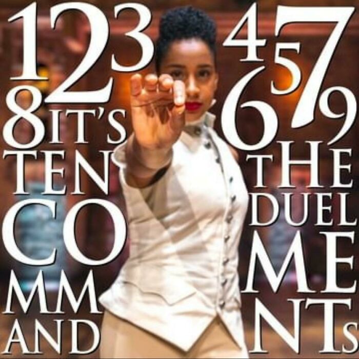 1 2 3 4 5 7 8 It's 6 9 Ten The Co Duel Mm Me And Nts (Source: @hamiltonmusical On Instagram)