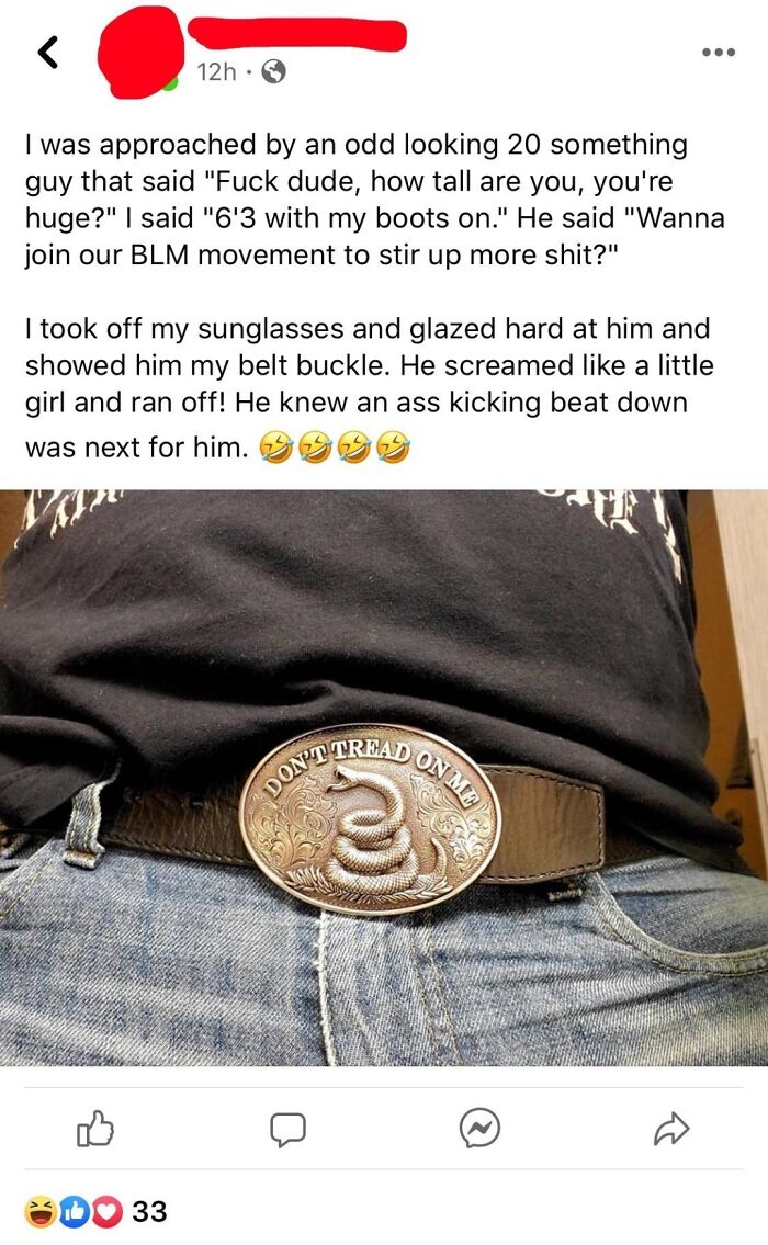 Man Ran Because Of A Belt