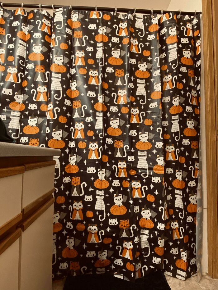 Got A New Halloween Shower Curtain