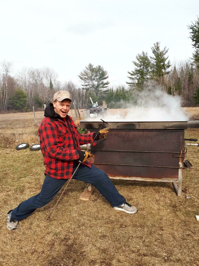 My Wife Told Me I'm Too Excited About Our New Maple Syrup Evaporator. I Told Her That's Impossible