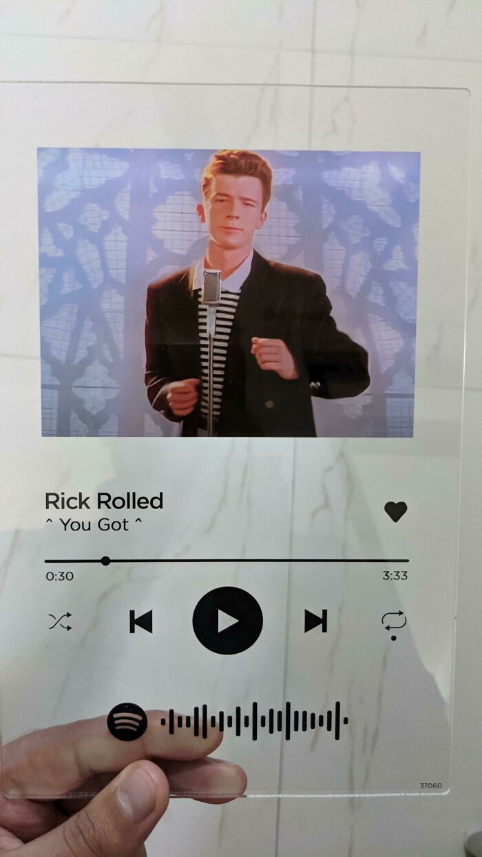 My Girlfriend Said She Is Immune To Rickrolls. Anyway, Going To Give This To Her On Her Birthday