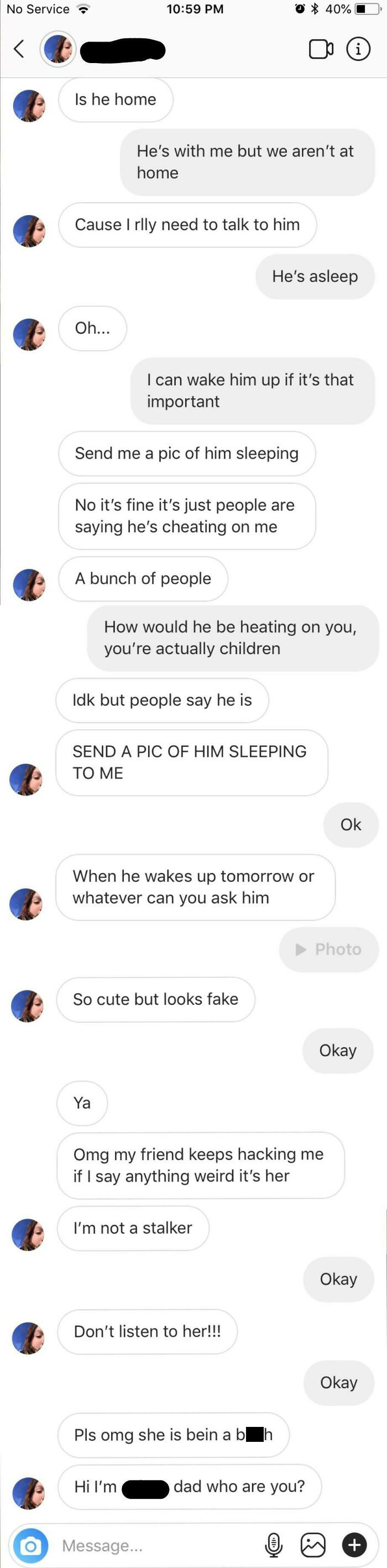 My 12 Year Old Brothers “Girlfriend” Wants To Talk To Him, He Doesn’t Want To Talk To Her And Asks Me To Pretend He’s Asleep (He Told Me To Send The Photo)