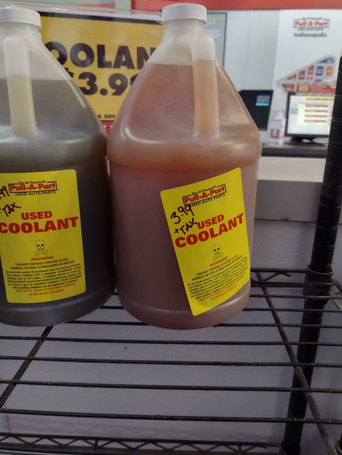 Rolling Into A Shop Near You: Any Car That Gets This Used Mystery Coolant From The Junk Yard!