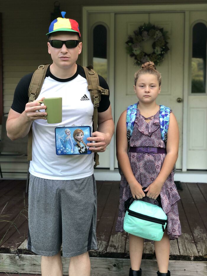 My Husband Started 17th Grade (His Masters Program) On The Same Day My Daughter Started 5th Grade. They’re Both Ecstatic About Back To School