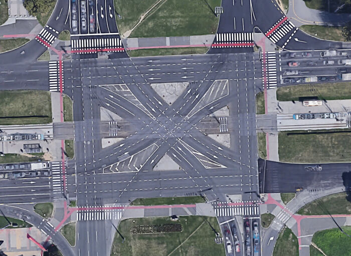 Intersection In Zagreb, Croatia
