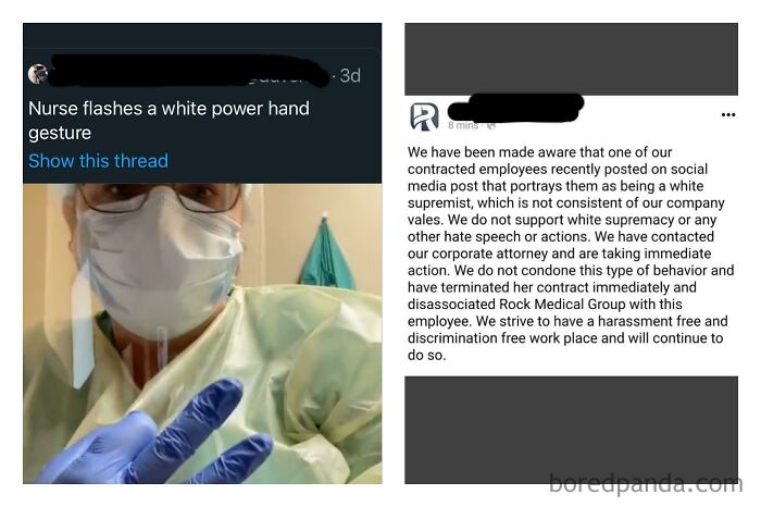 Nurse Flashes The White Power Symbol On Tim Tok And Says Bye Bye To Her Job!