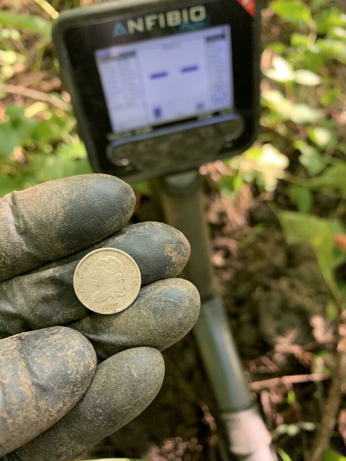 Found This 1829 Silver Half-Dime In The Woods. Nickels Weren’t Invented Yet