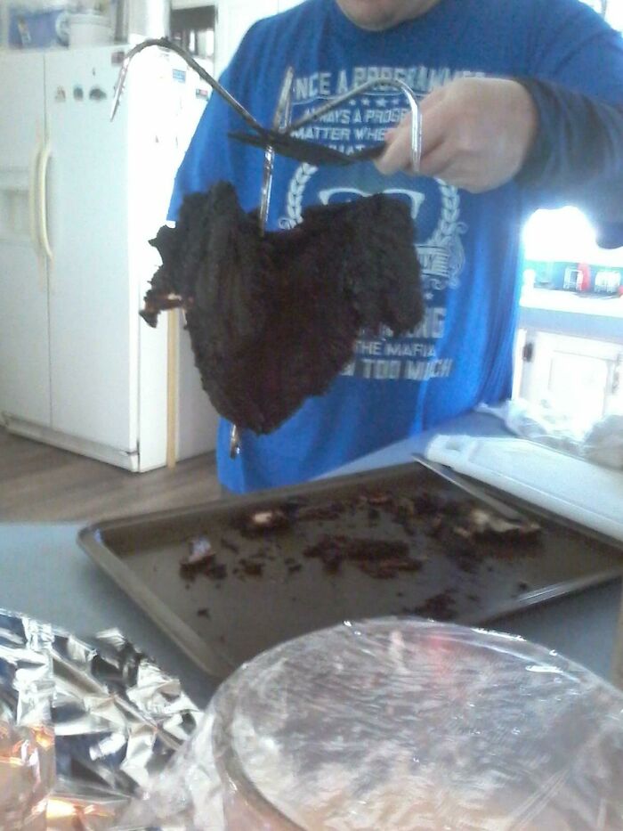 Dad Forgot The Turkey Was In The Oven
