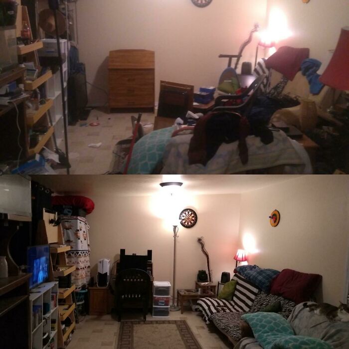 Before & After. Took A Few Hours But Kept At It And It's Looking Much Better.