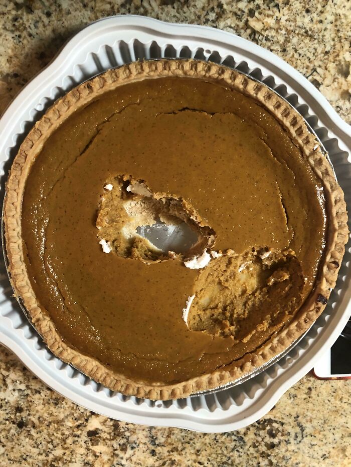 The Way My Roommate Ate This Pie I Bought For Thanksgiving