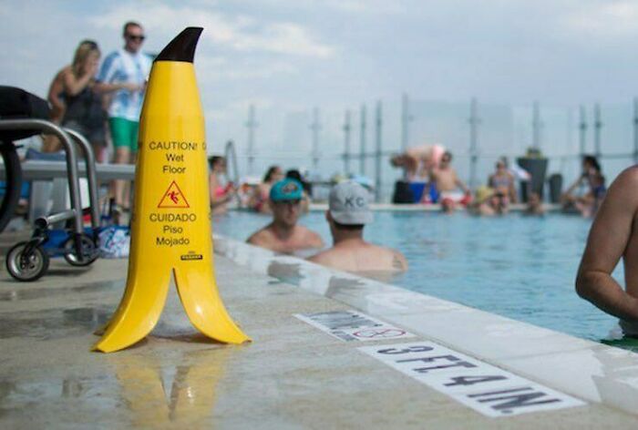 This Banana Peel Safety Cone