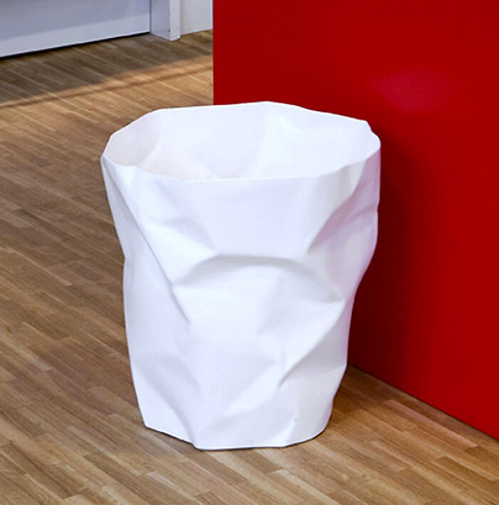 This Crushed Paper Waste Basket