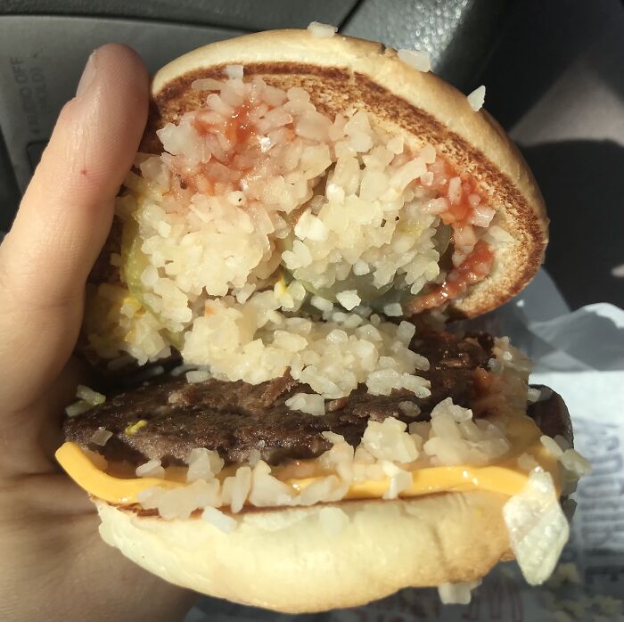Asked For Extra Onions On My Mcdouble. Was Not Disappointed!