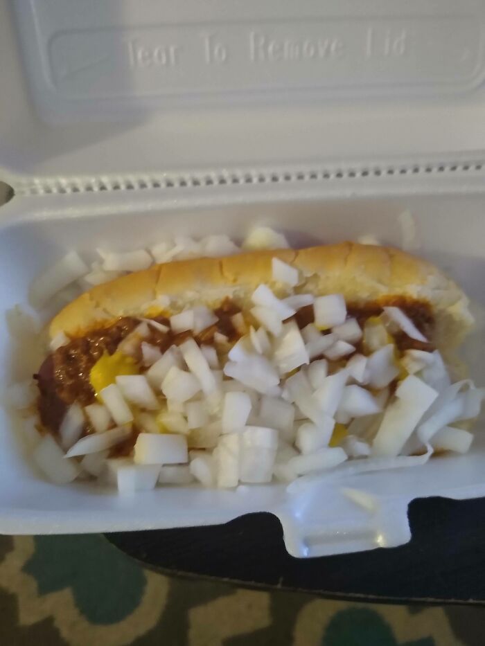Asked For Extra Onions On My Coney. Was Not Disappointed