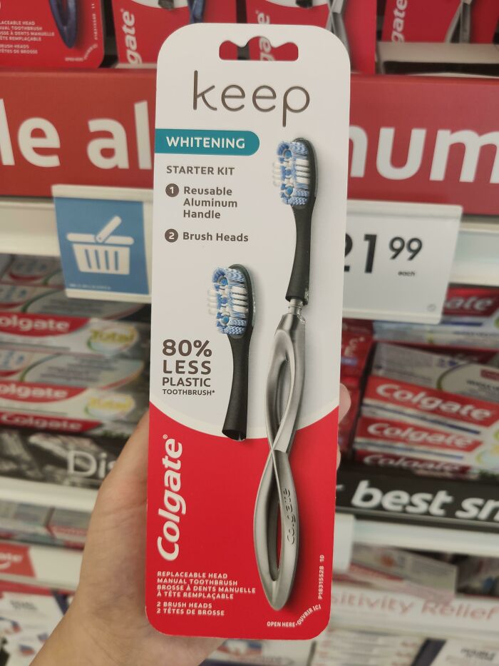 Saw These Colgate "Less Waste" Toothbrushes Today At The Store