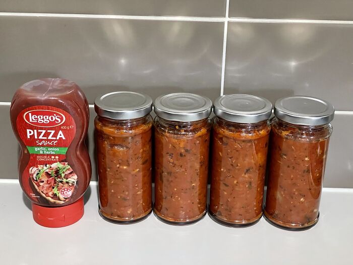 My GF And I Have Started Making Our Own Pizza Sauce To Cut Down On Plastic Waste