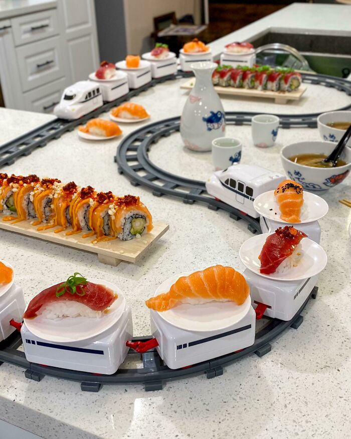 I Make Sushi Once A Week, This Week I Bought A Train!
