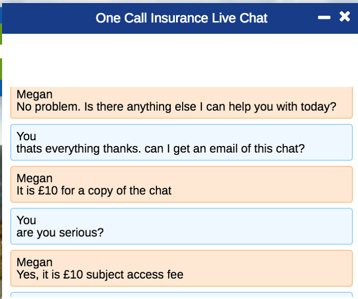 $14 To Get A Transcript Of The Live Chat?! That They Record Anyway