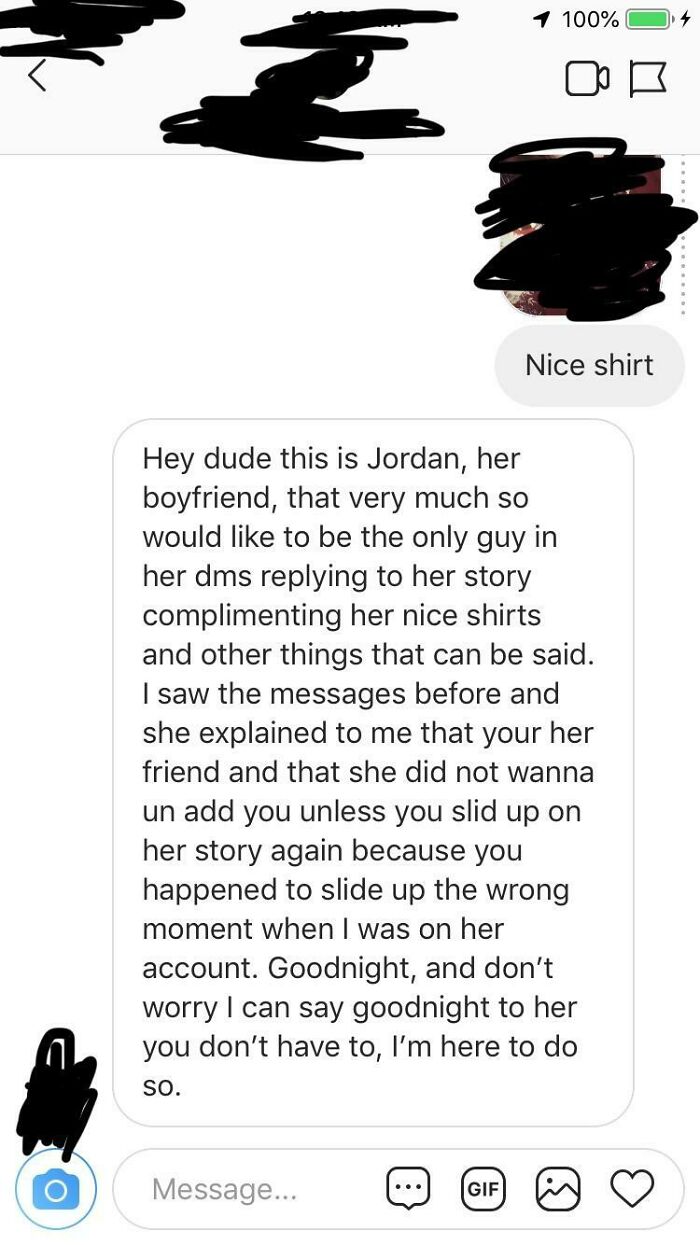 Gave A Girl A Compliment About Her Shirt, Received This From Her Boyfriend