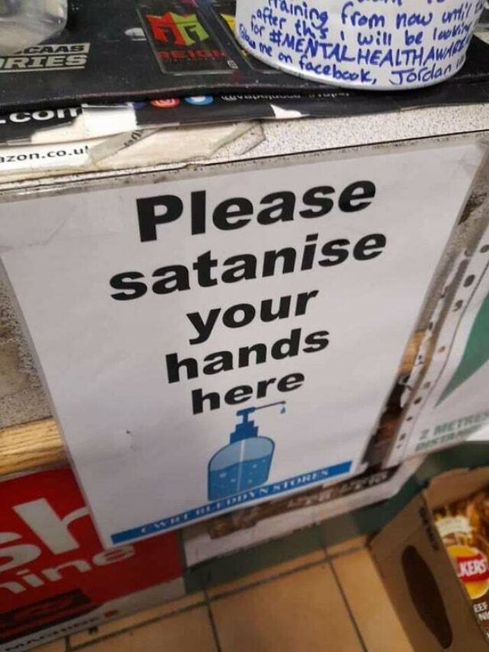 Remember To Satanise Your Hands Kids!