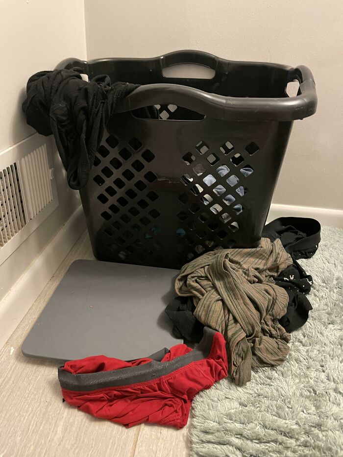Fiancé Regularly Leaves Dirty Clothes Directly Next To The Hamper