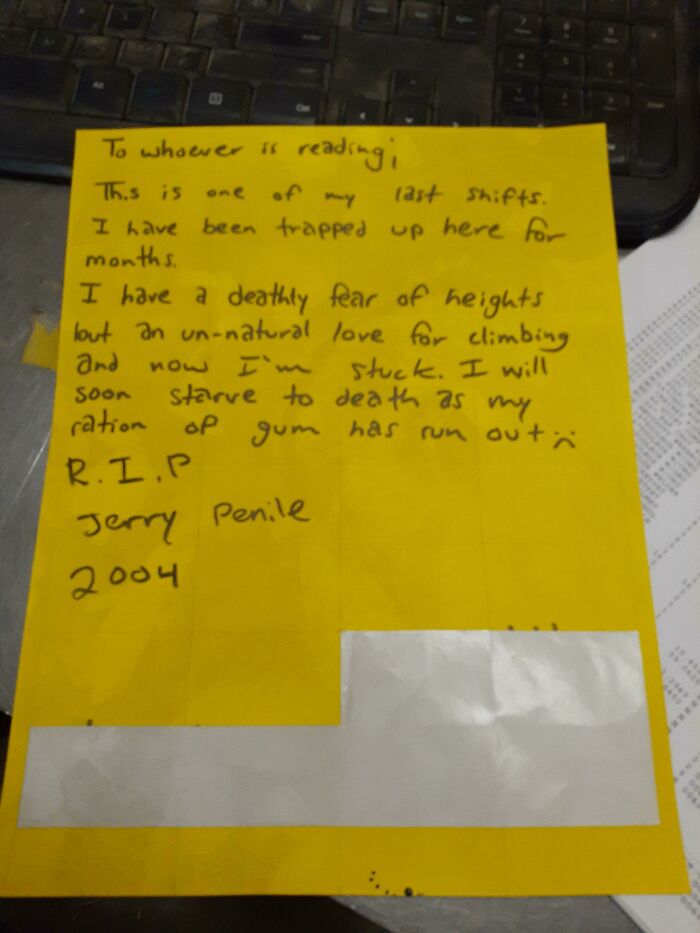 Today At Work Someone Found This Resignation Letter Buried In The Warehouse