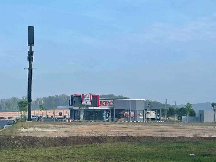 It's Hard To Capture In Two Photos, But Here Is A Brand New KFC Sat In The Middle Of Cleared Rainforest In Malaysia, Ready For A Development To Be Built Around It