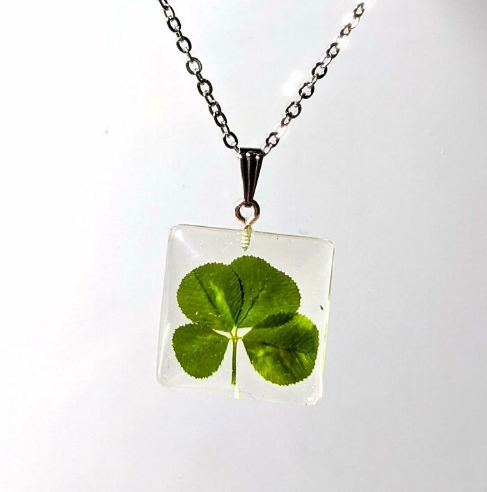 Made A Necklace With The Rare 4 Leaf Clover. Any Thoughts?