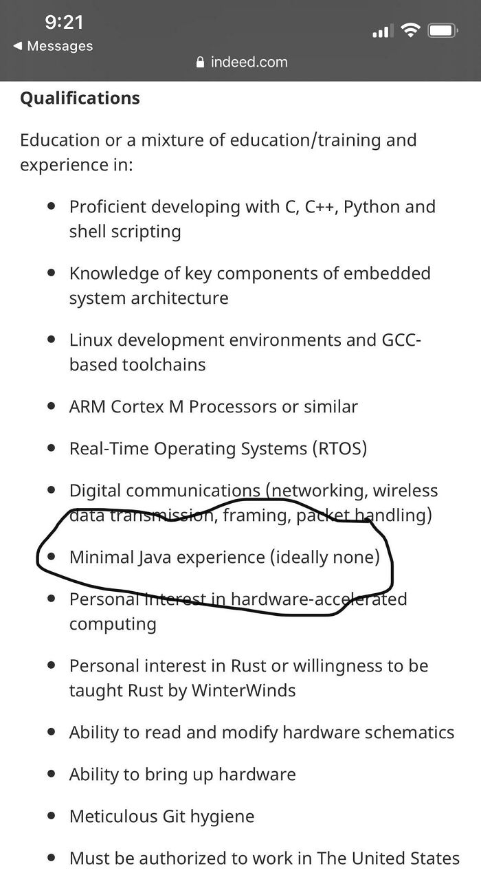 I Wouldn’t Want Someone Who Knows Java Either