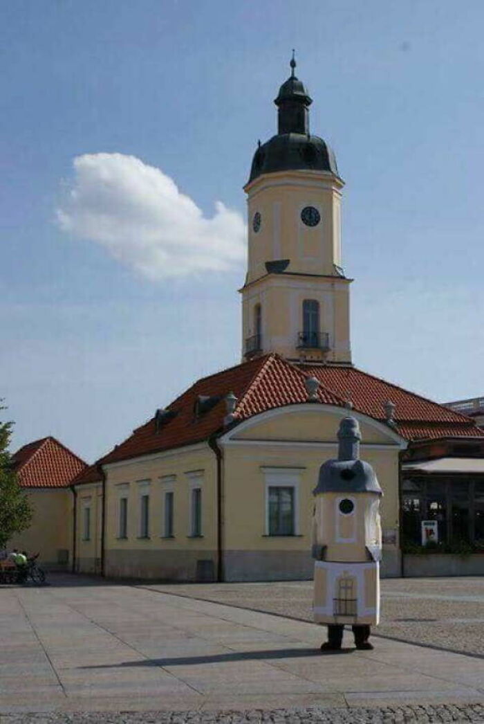 This Town Hall Has A Mascot Of Itself