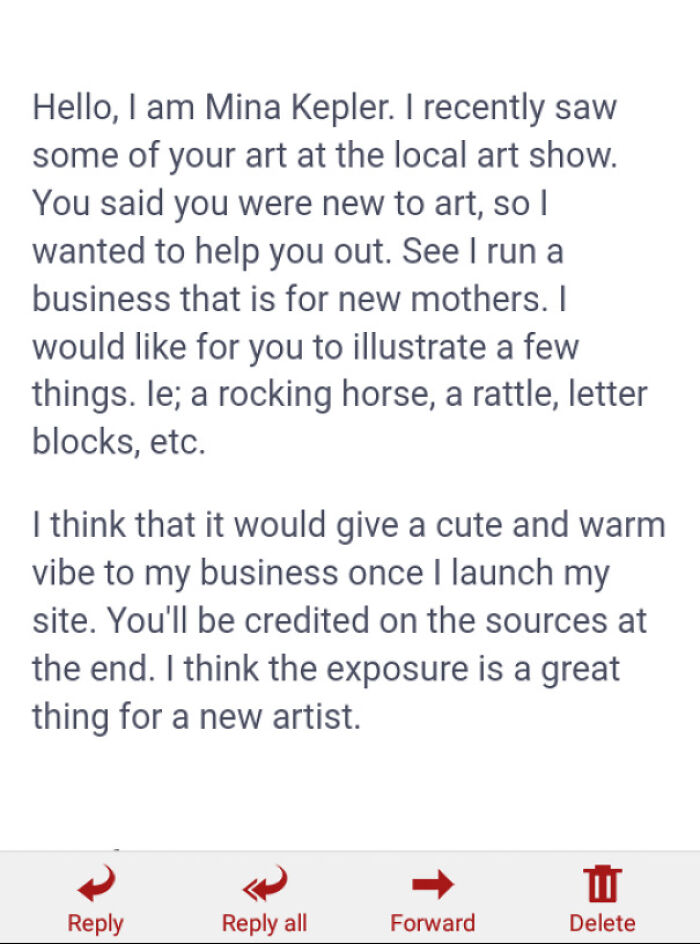 So, This Is An Email I Got. (Cropped So I Don't Get Her Email Address, Last Thing I Need Is More Of An Issue, This Is Only One Message Out Of Many)