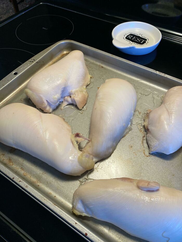 Went To My In-Laws For Dinner And This Is The Chicken They Served