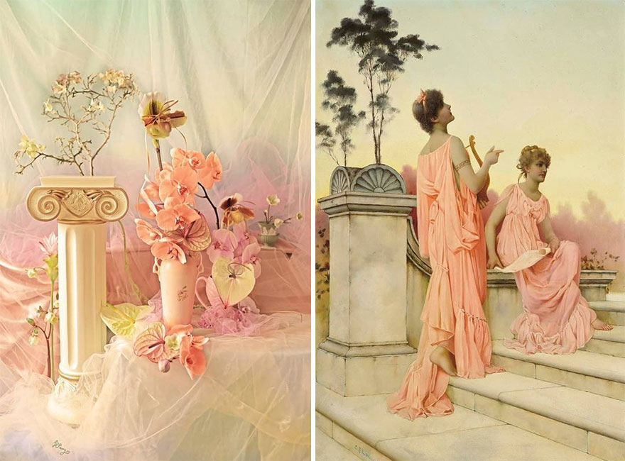 Artist Performs Floral Interpretations Of Great Works Of Art