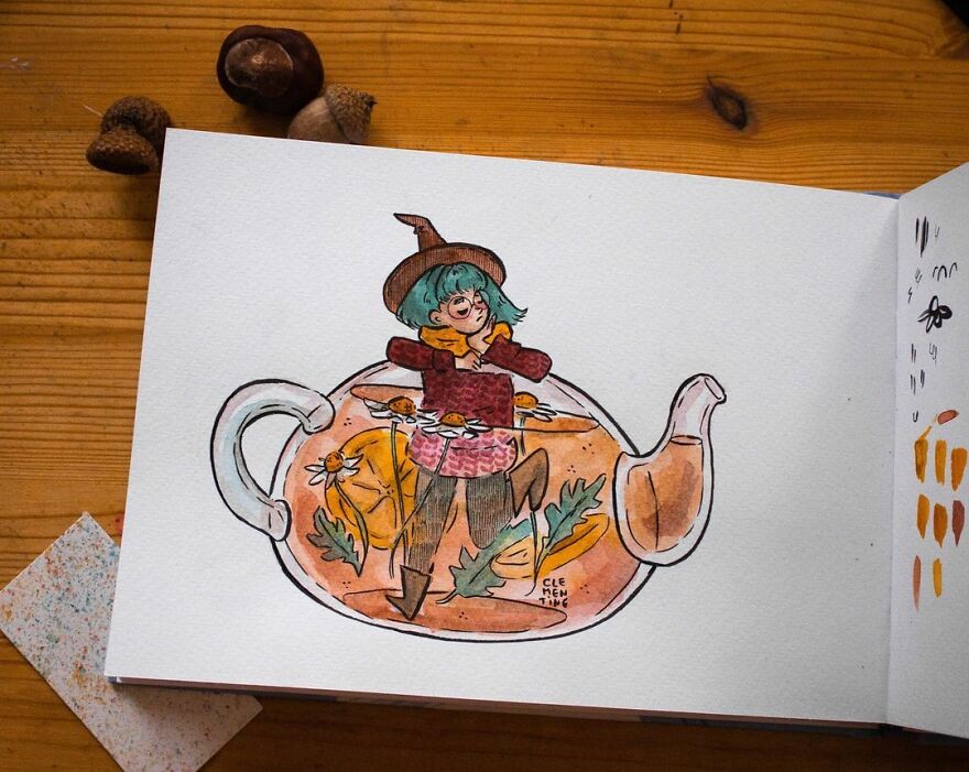 I Left My Job To Be A Full-Time Illustrator A Few Months Ago, Here Are 21 Cute Moments I Created With Watercolor And Ink