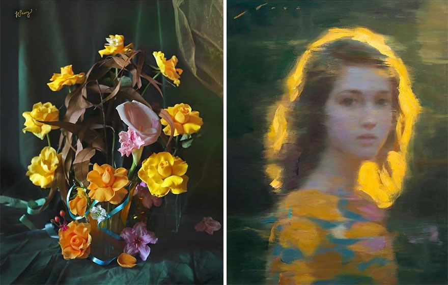 Artist Performs Floral Interpretations Of Great Works Of Art