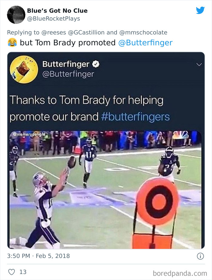 Butterfinger Roasted Tom Brady After Losing The 2018 Super Bowl