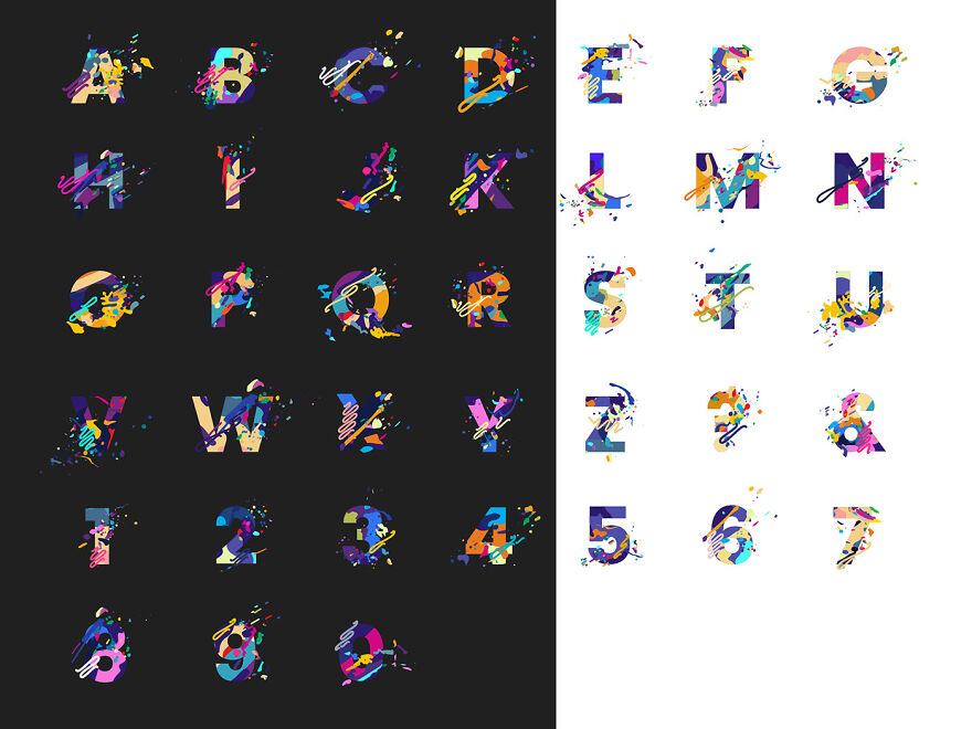 One Multicolored Font A Day Keeps Grayness Away