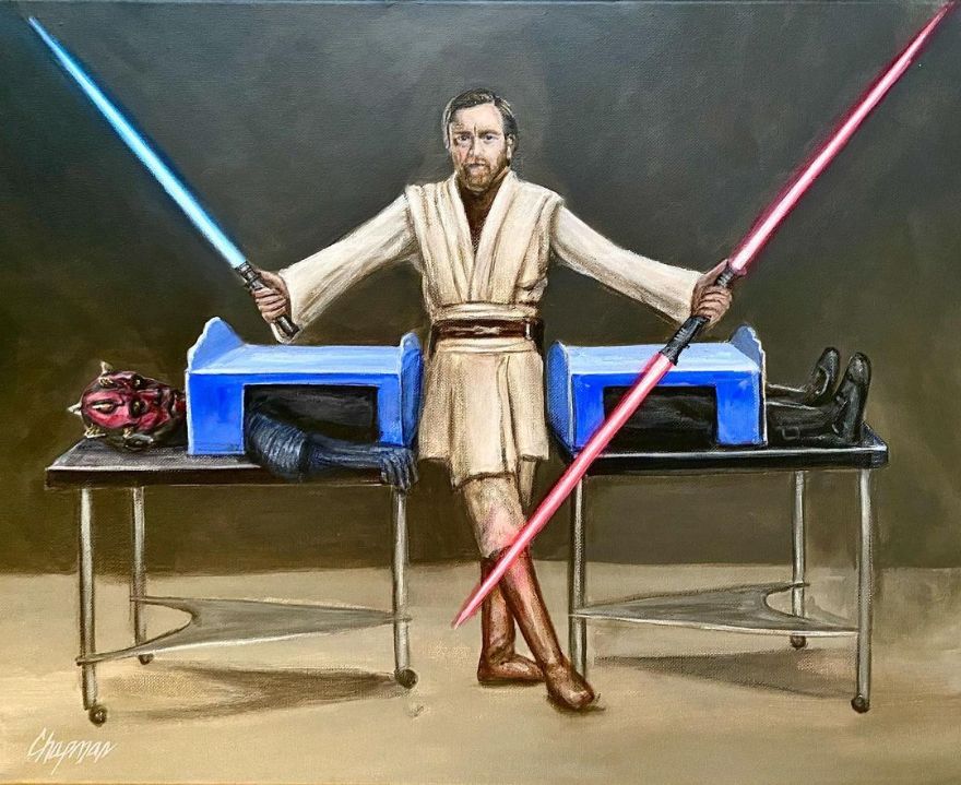 Artist Does Trolling Pop Culture Characters In His Paintings