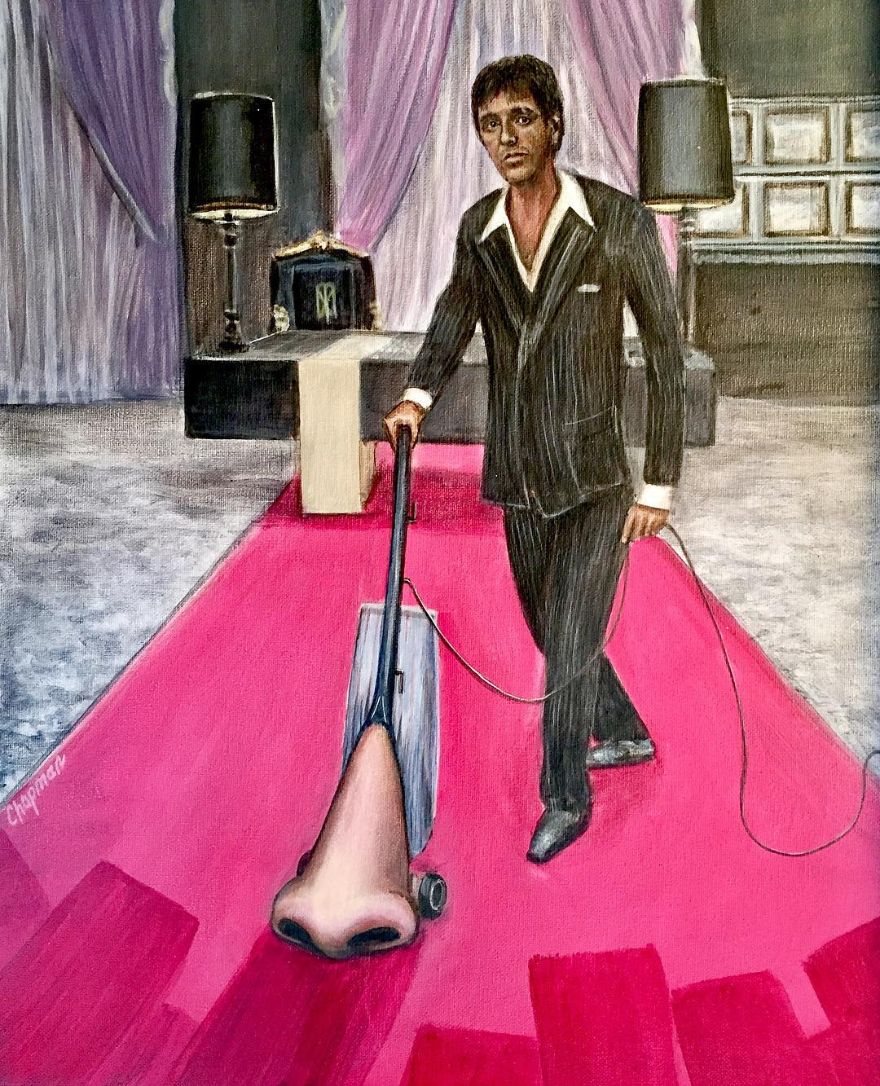 Artist Does Trolling Pop Culture Characters In His Paintings