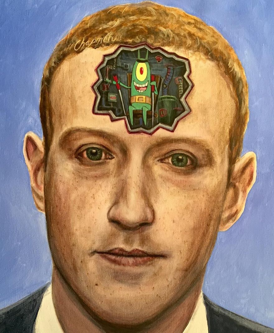 Artist Does Trolling Pop Culture Characters In His Paintings