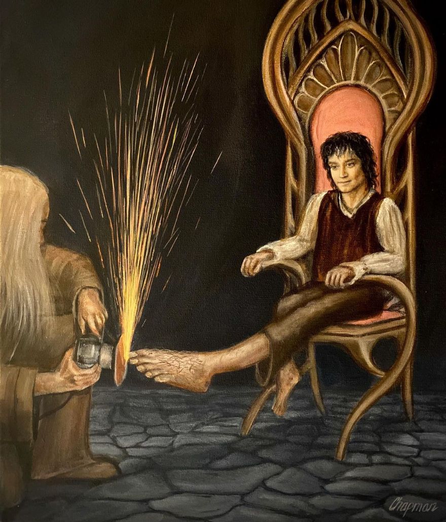 Artist Does Trolling Pop Culture Characters In His Paintings